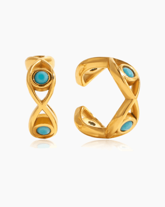 Infinity Evil Eye Ear Cuff - mifjewelry