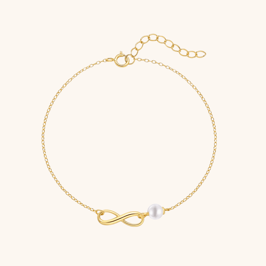 Infinity & Pearl Charm Bracelet - mifjewelry