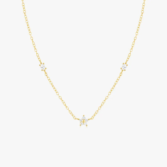 Layered Star Necklace with Zirconia - mifjewelry