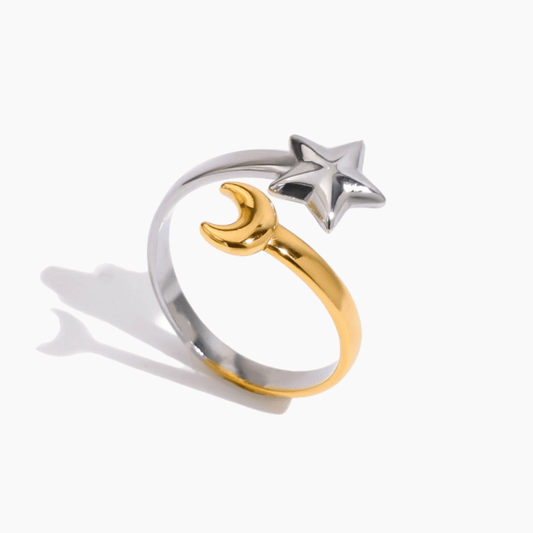 Lunar Wish Open Ring - Silver - mifjewelry