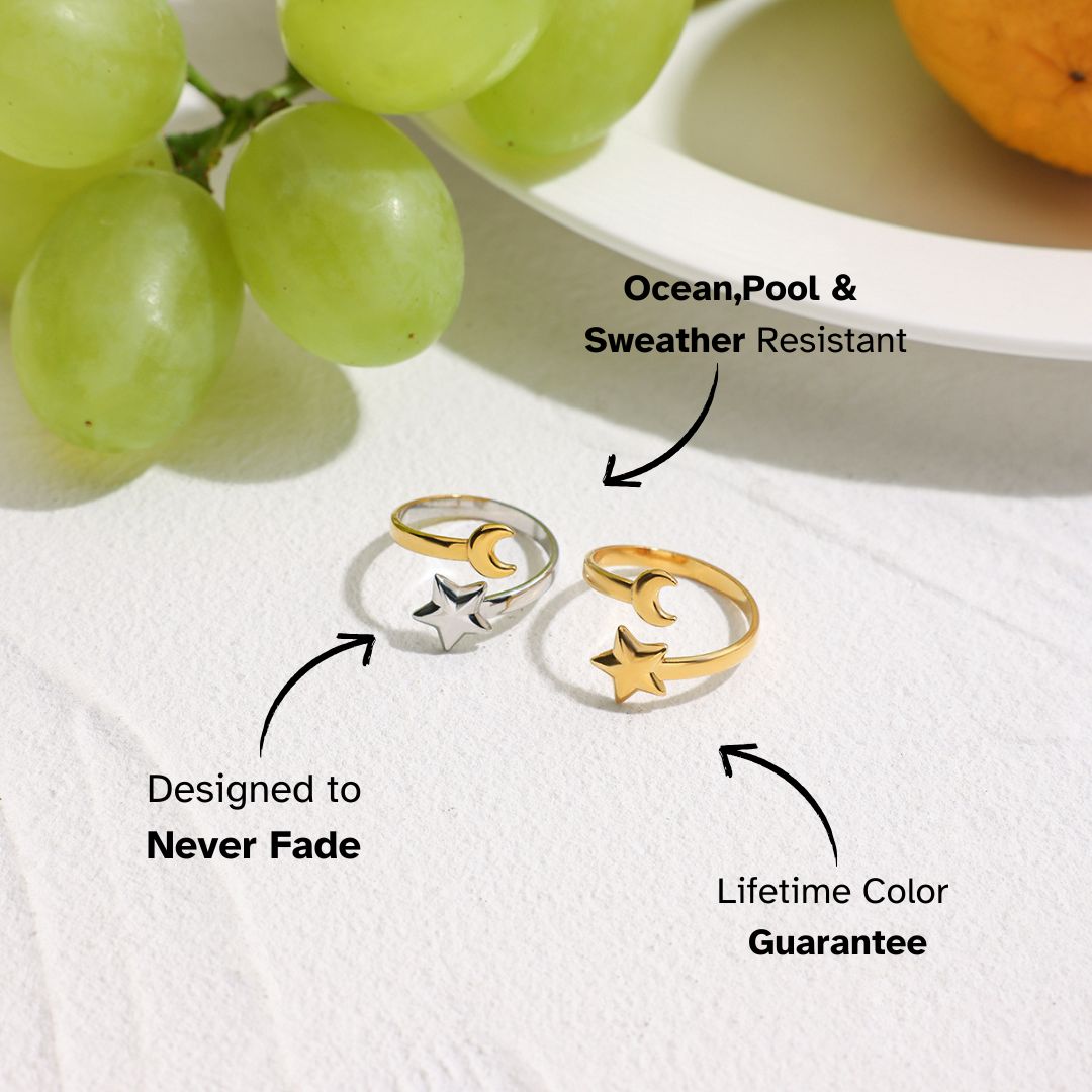 Lunar Wish Open Ring - Silver - mifjewelry