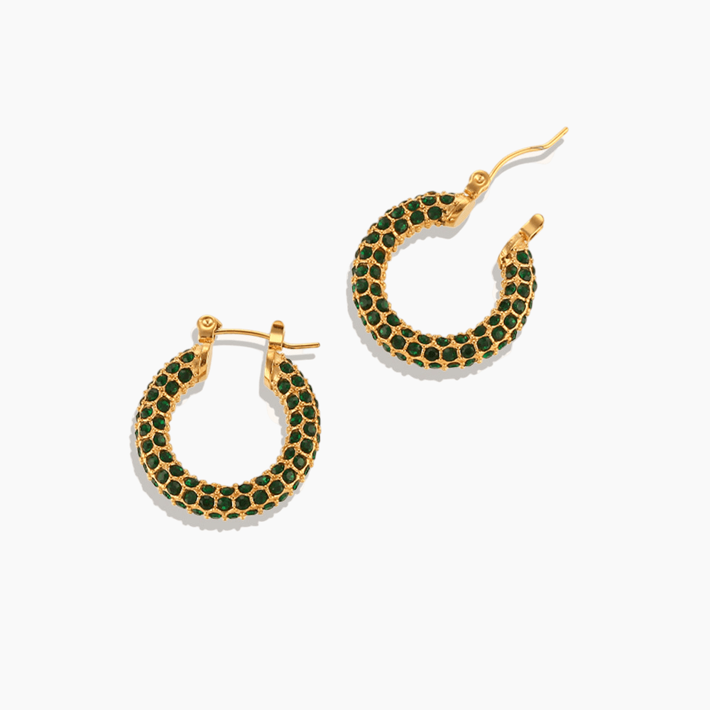 Luxe Pavé Hoop Earrings - mifjewelry