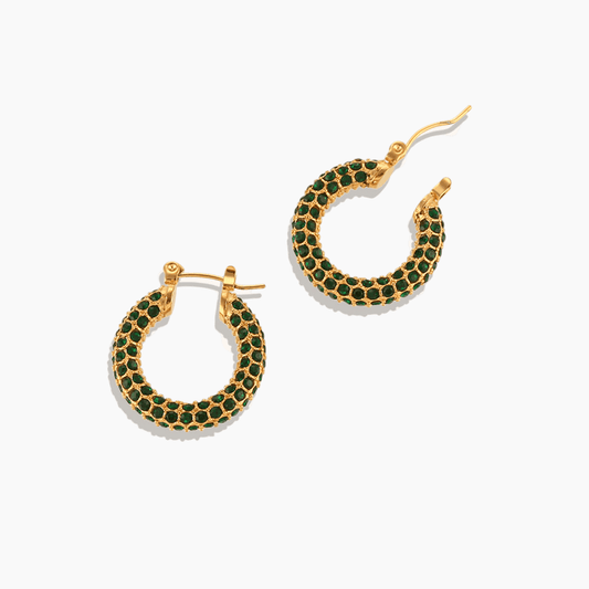 Luxe Pavé Hoop Earrings - mifjewelry