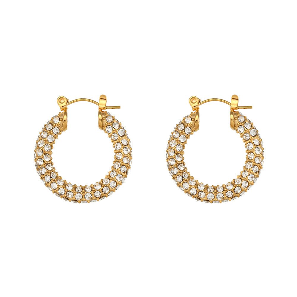 Luxe Pavé Hoop Earrings - mifjewelry