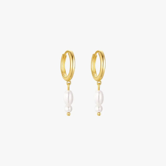 Luxury Pearl Hoop Earrings - mifjewelry