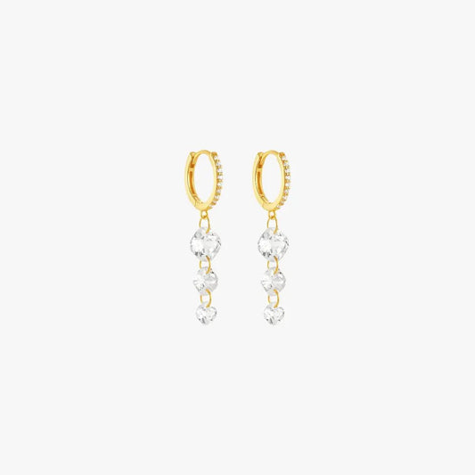 Luxury Zirconia Drop Hoop Earrings - mifjewelry