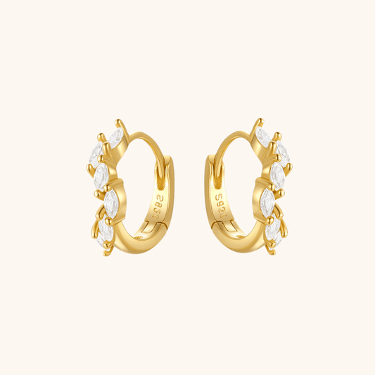Marquise - Cut Zirconia Hoops - mifjewelry