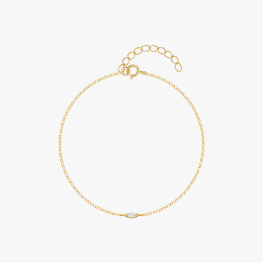 Marquise - Cut Zirconia Minimalist Bracelet - mifjewelry