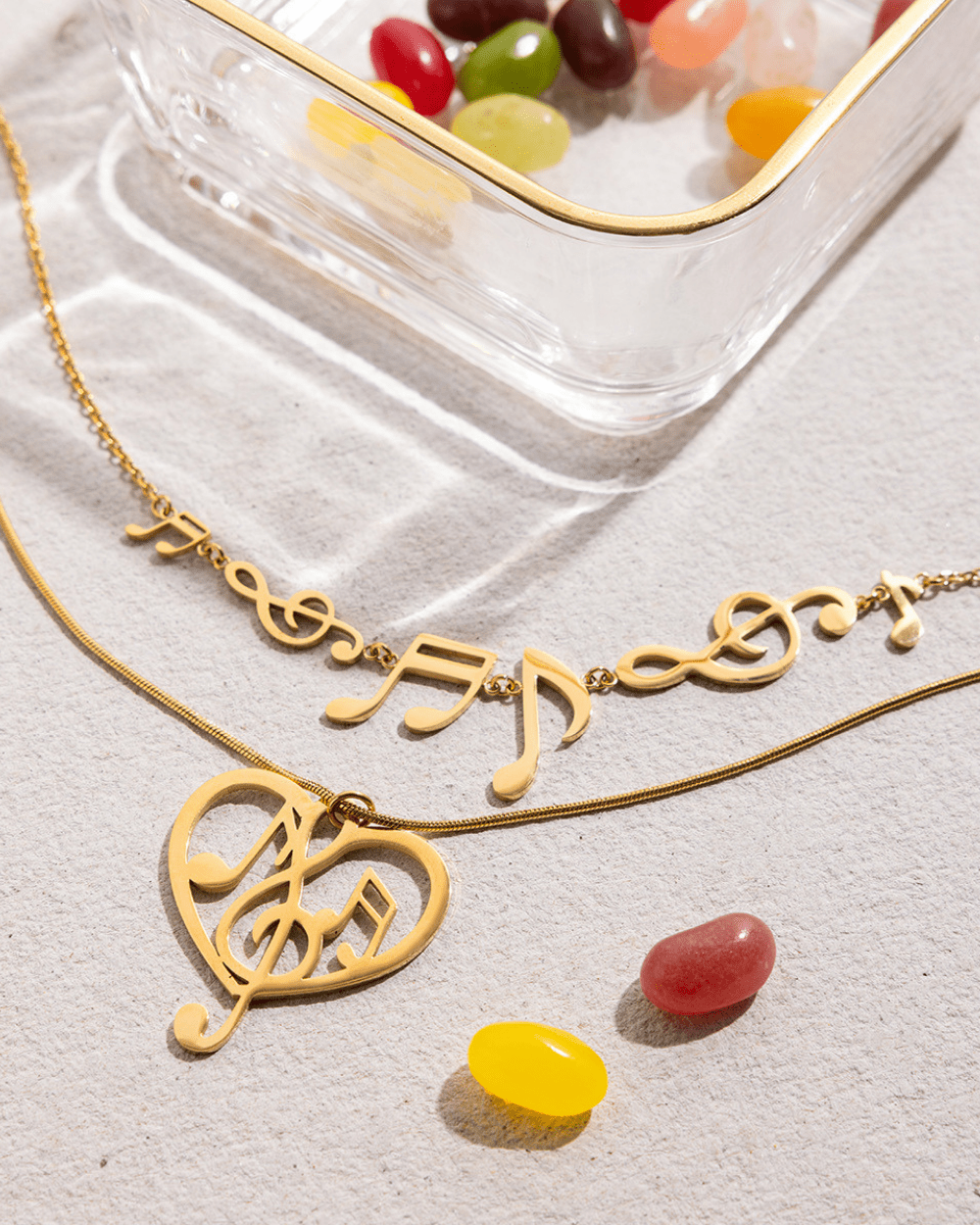 Melody Script Note Necklace - mifjewelry
