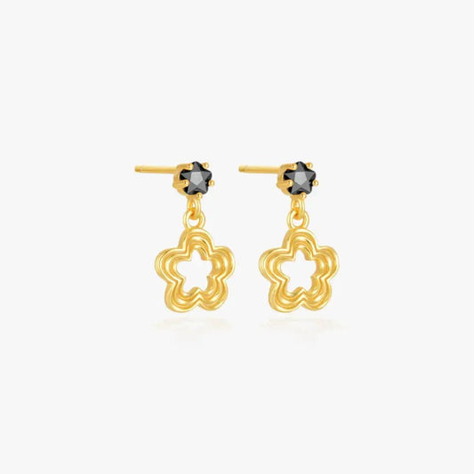 Minimalist Flower Drop Earrings - mifjewelry