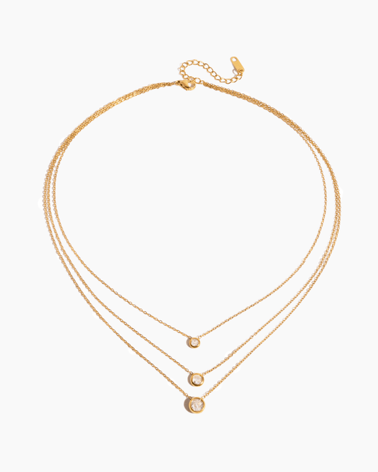 Minimalist Triple Pendant Necklace - mifjewelry