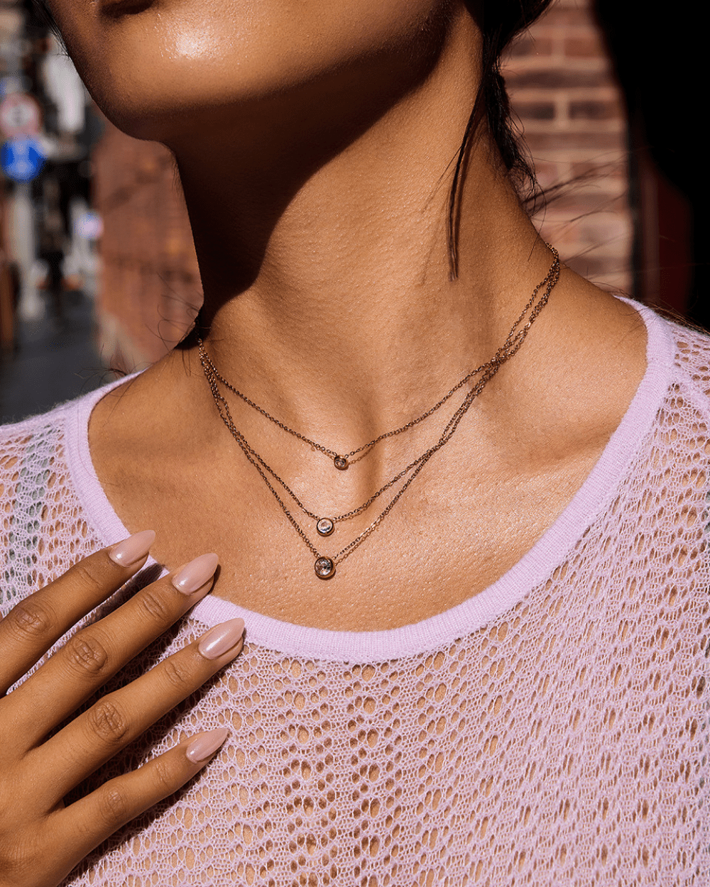 Minimalist Triple Pendant Necklace - mifjewelry