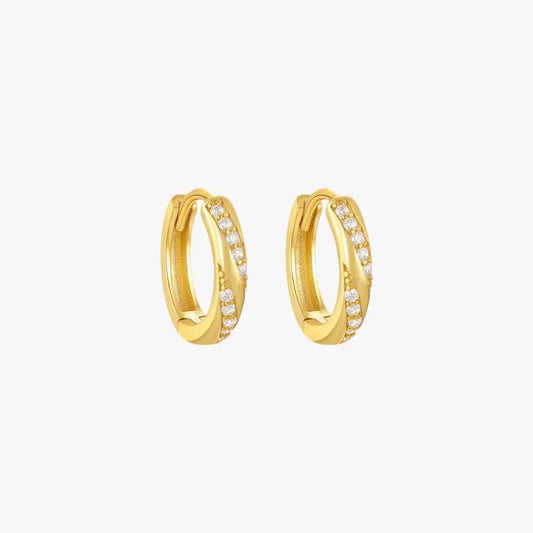 Minimalist Zirconia Huggie Hoop Earrings - mifjewelry