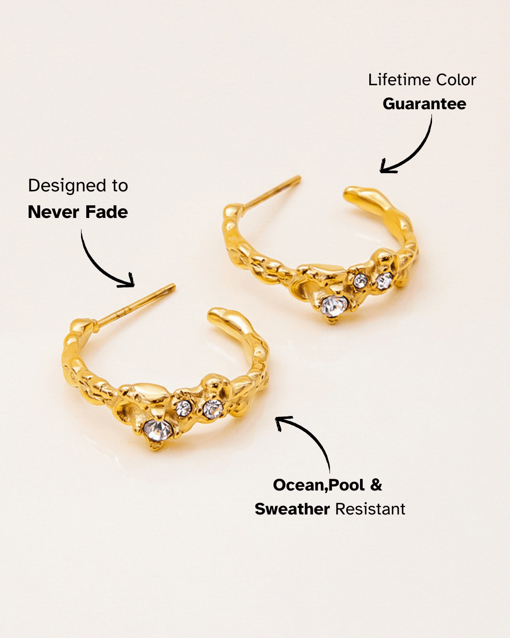 Molten Twist Hoop Earrings - mifjewelry