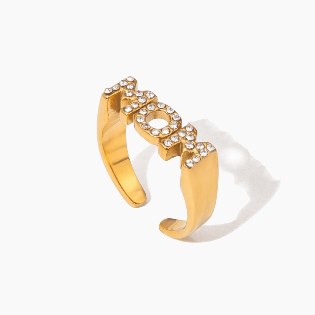 MOM Pavé Adjustable Ring - mifjewelry