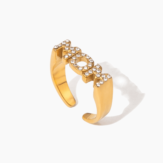 MOM Pavé Adjustable Ring - mifjewelry
