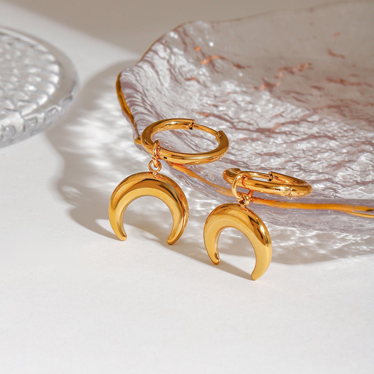 Moonlit Crescent Hoops - mifjewelry