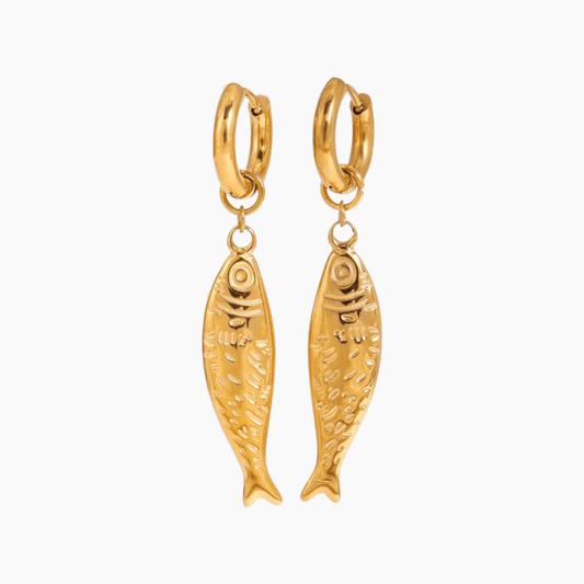 Ocean Gleam Sardine Earrings - mifjewelry