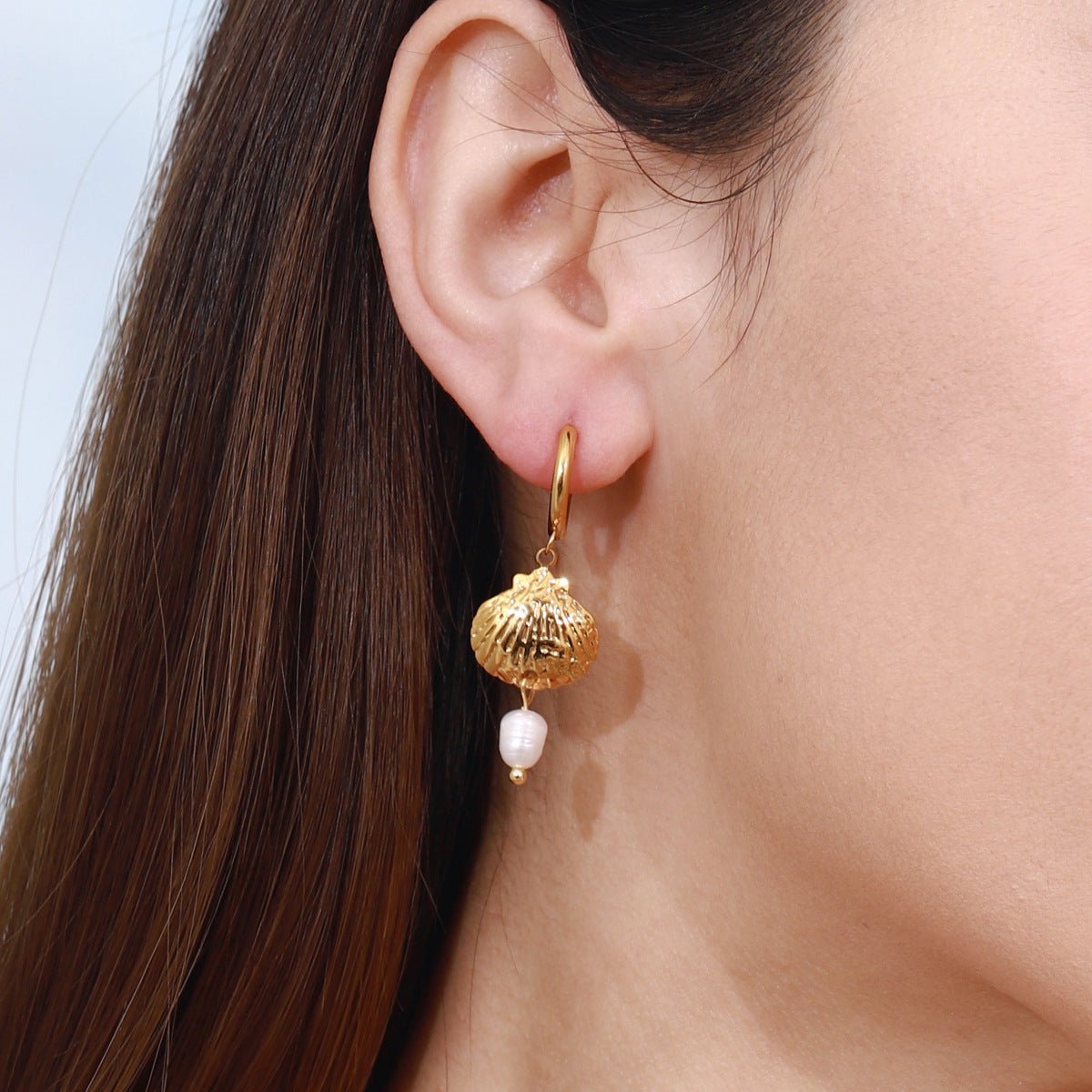 Ocean Muse Shell & Pearl Earrings - mifjewelry
