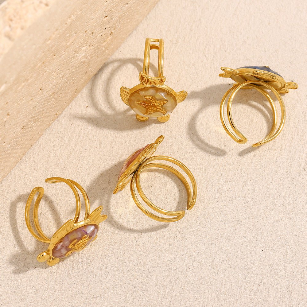 Ocean Wanderer Turtle Ring - mifjewelry