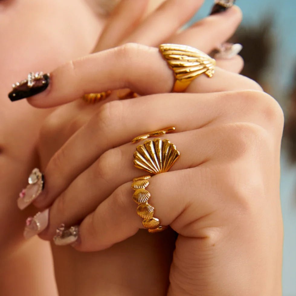 Ocean Whisper Shell Ring - mifjewelry