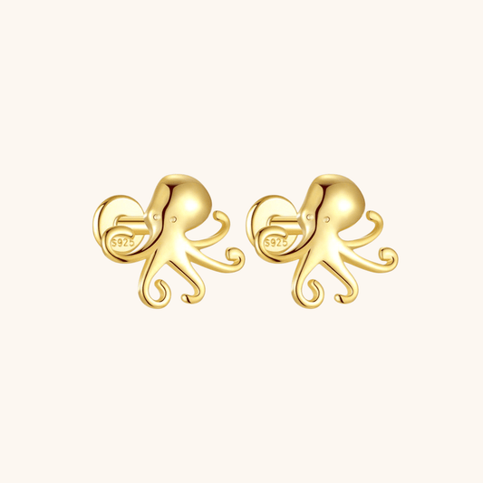 Octopus - Shaped Stud Earrings - mifjewelry