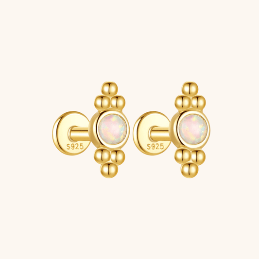 Opal Beaded Labret Stud Earrings - mifjewelry