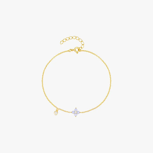 Opal Flower Bracelet with Zirconia Accents - mifjewelry
