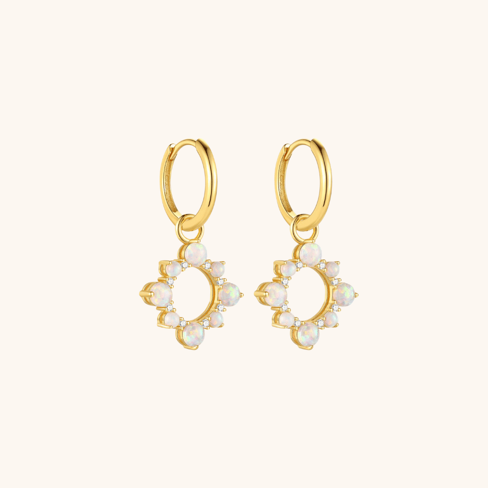Opal Sunburst Earrings - mifjewelry