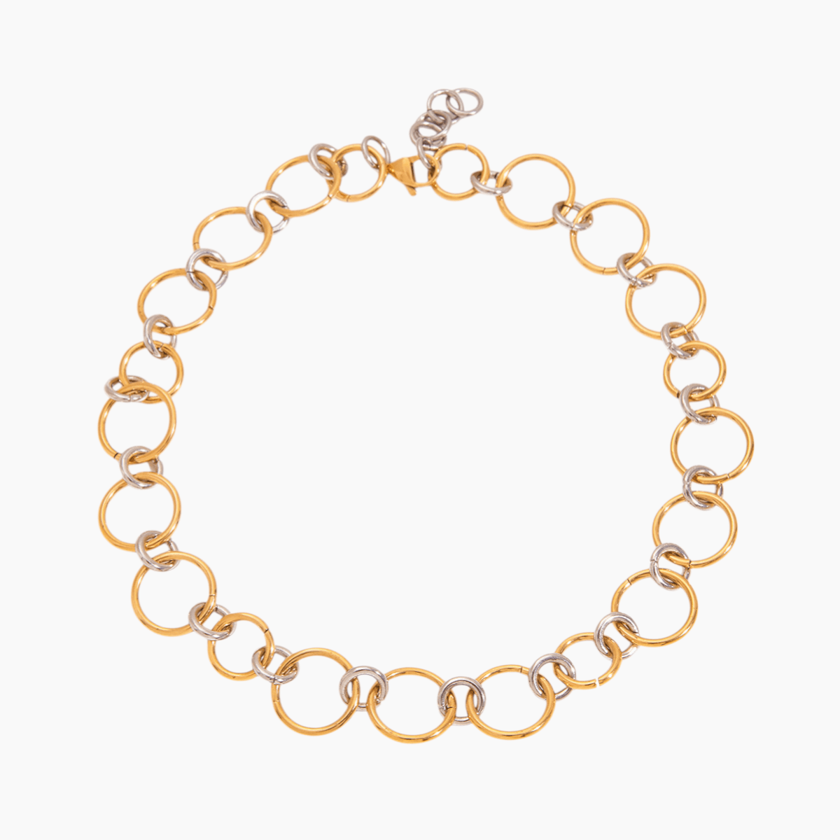 Orbit Loop Chain Necklace - Gold & Silver - mifjewelry