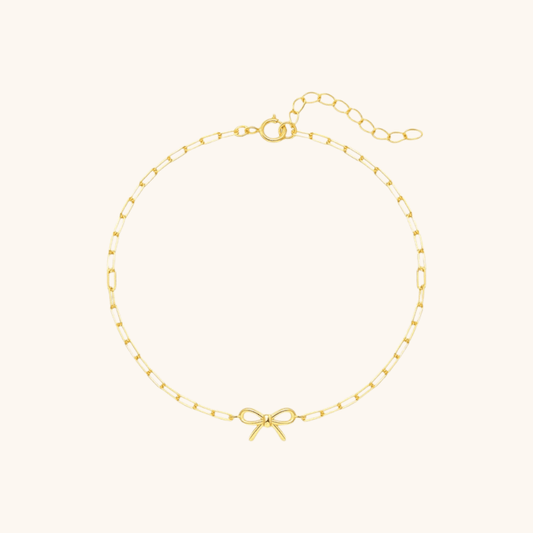 Paperclip Chain Bow Bracelet - mifjewelry