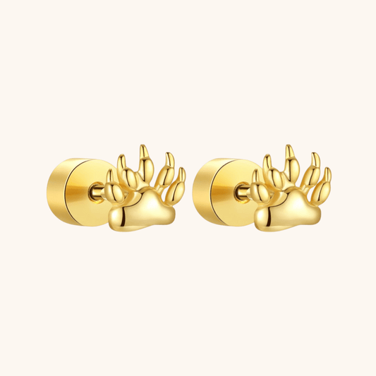 Paw Print Stud Earrings - mifjewelry