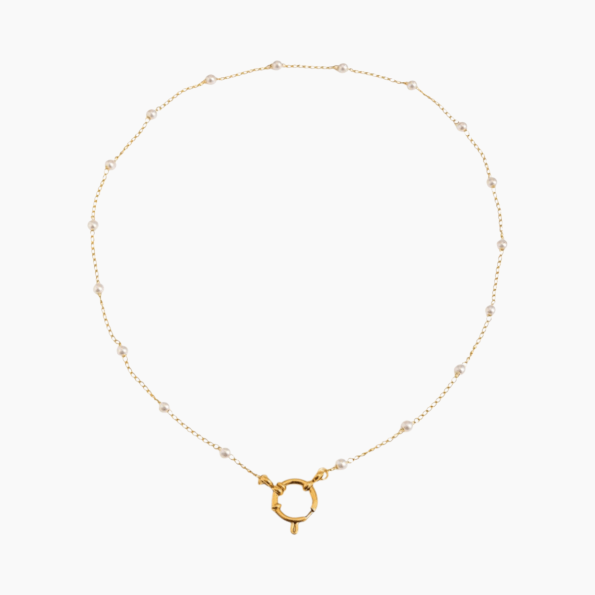 Pearl Accent Loop Necklace - mifjewelry