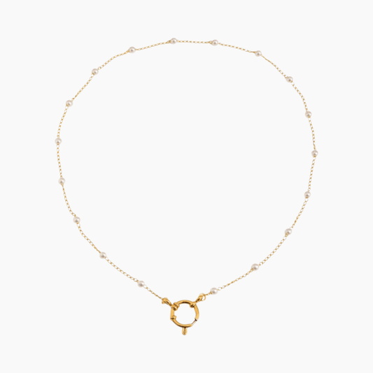 Pearl Accent Loop Necklace - mifjewelry