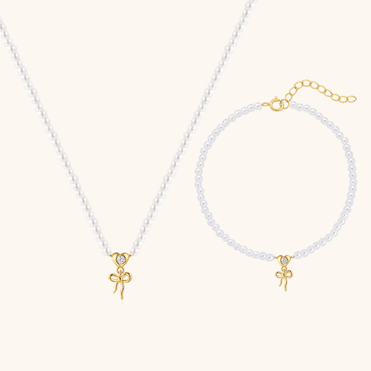 Pearl Bowknot Jewelry Set - mifjewelry