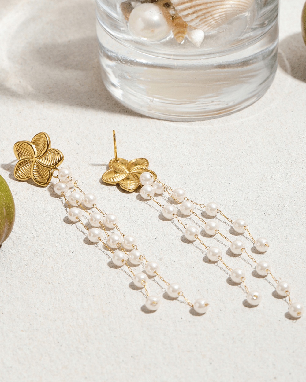 Pearl Cascade Bloom Earrings - mifjewelry