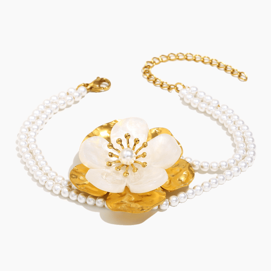 Petal Whisper Pearl Bracelet - mifjewelry