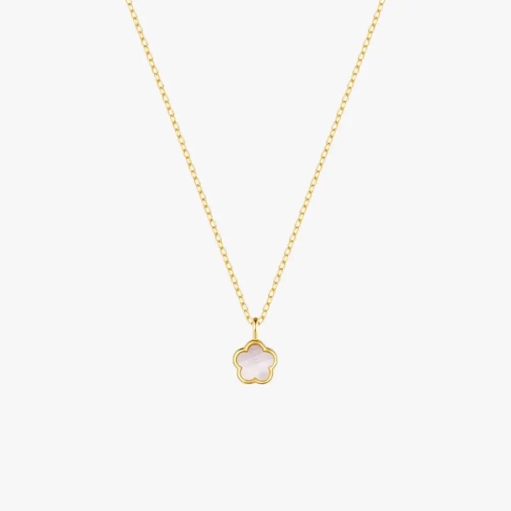 Petal White Shell Pendant Necklace - mifjewelry