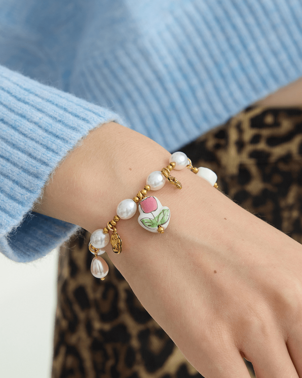 Playful Paw & Heart Charm Bracelet - mifjewelry