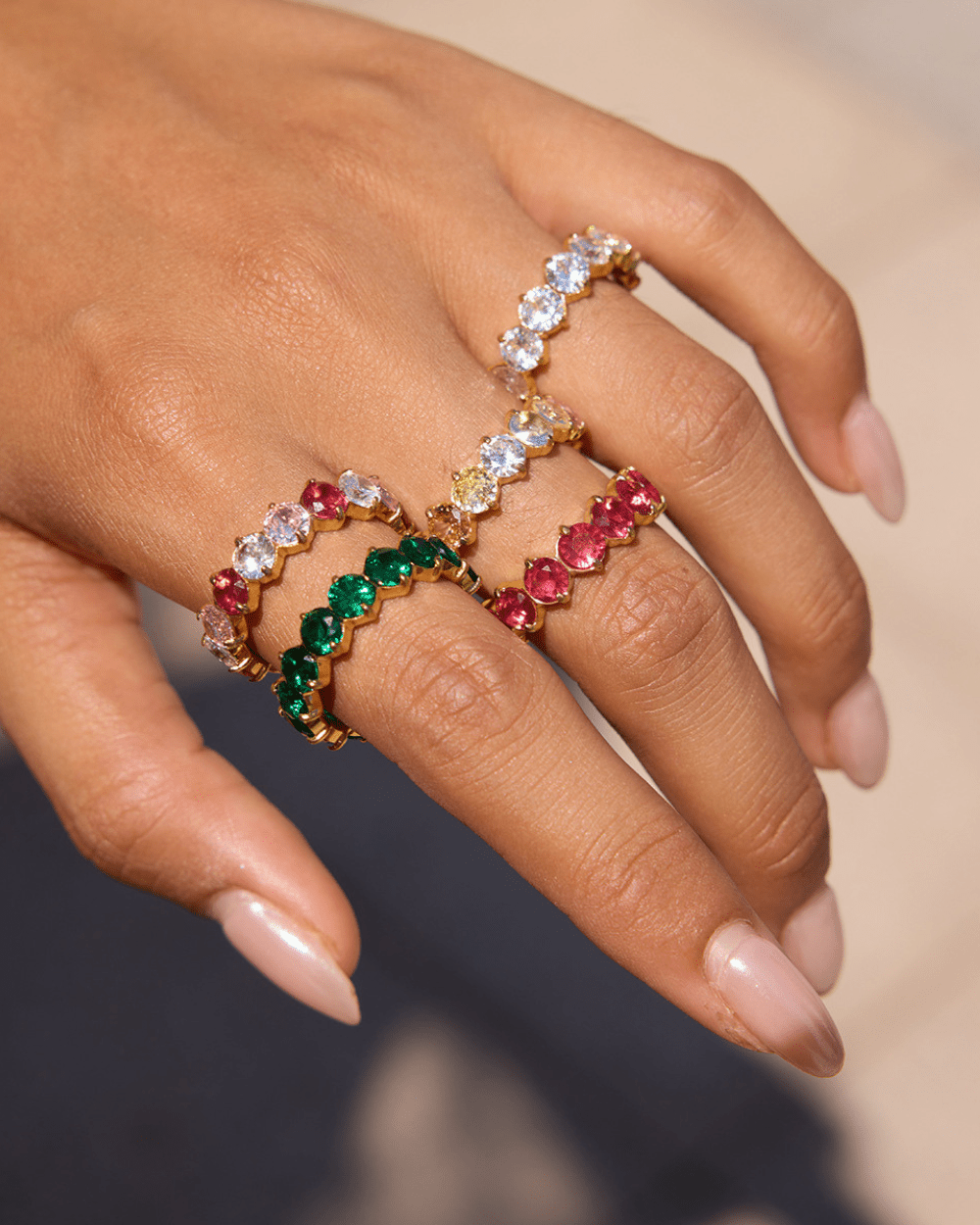 Radiant Eternity Ring – Aurora Dream - mifjewelry