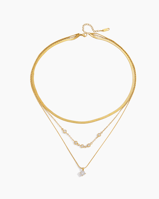 Radiant Orbit Layered Pendant Necklace - mifjewelry