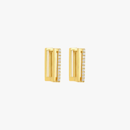 Radiant Rectangular Huggie Earrings - mifjewelry