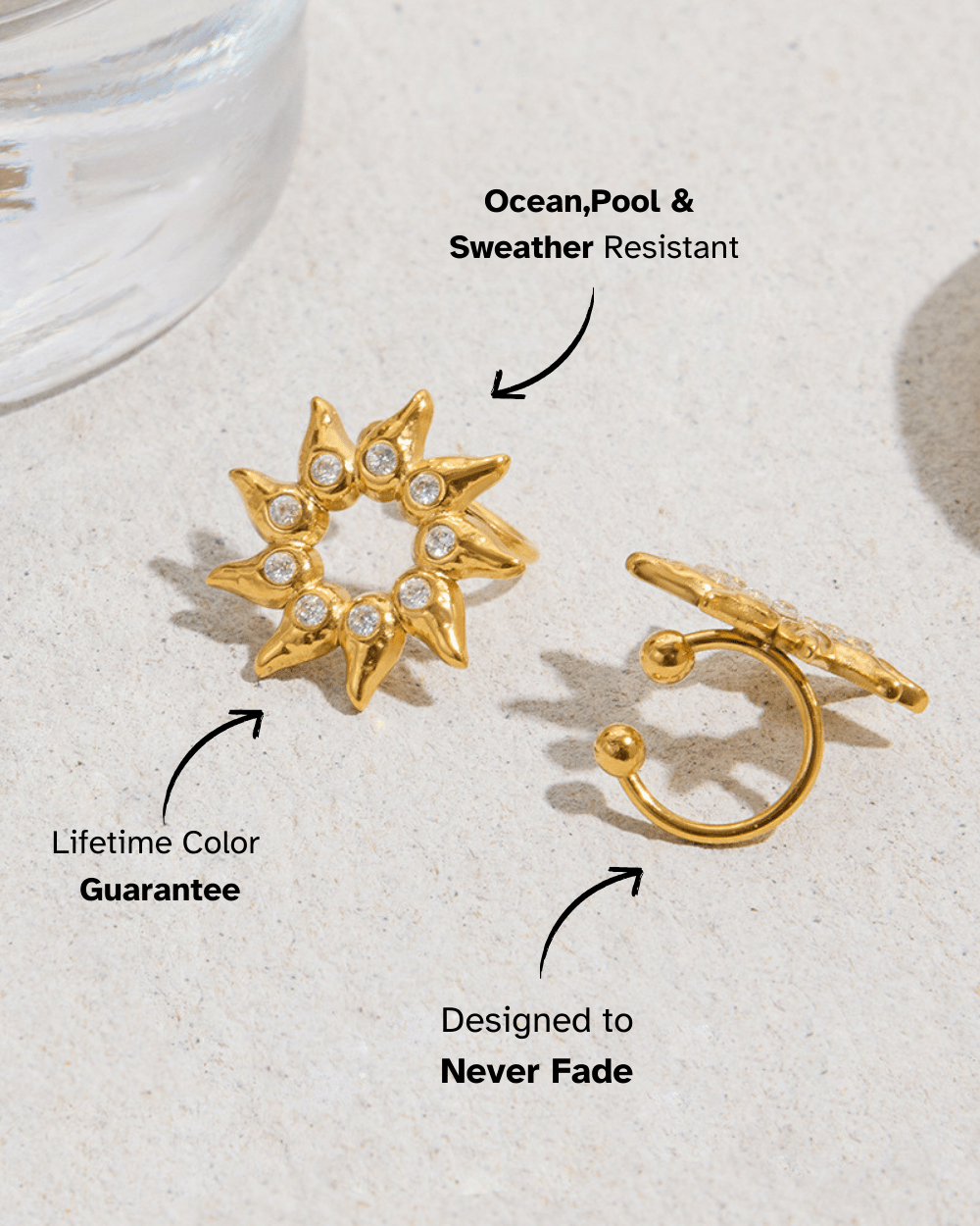 Radiant Sunburst Stud Earrings - mifjewelry
