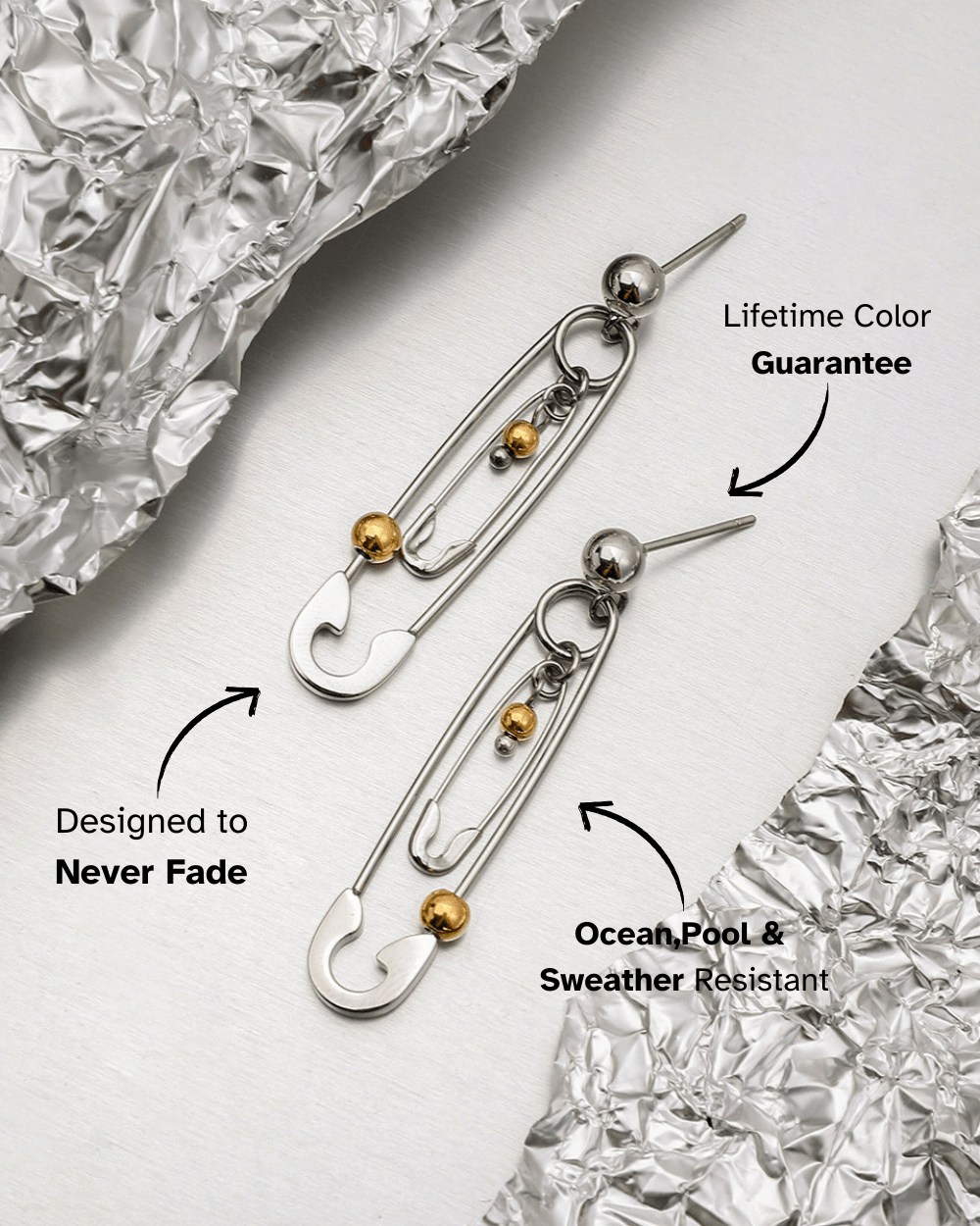 Rebel Pin Drop Earrings - mifjewelry
