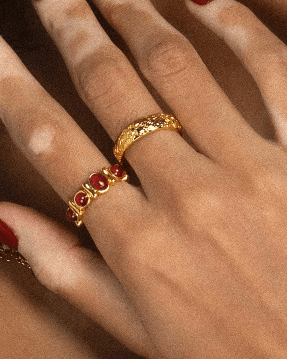 Red Gemstone Ring - mifjewelry