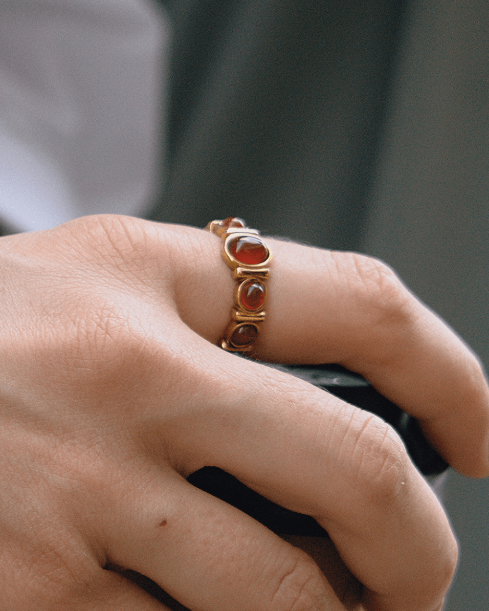 Red Gemstone Ring - mifjewelry