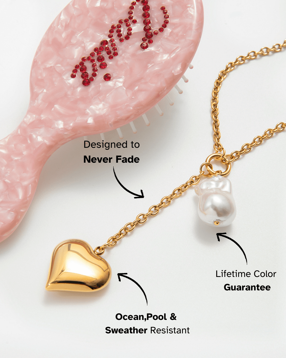 Romance Pearl Heart Necklace - mifjewelry