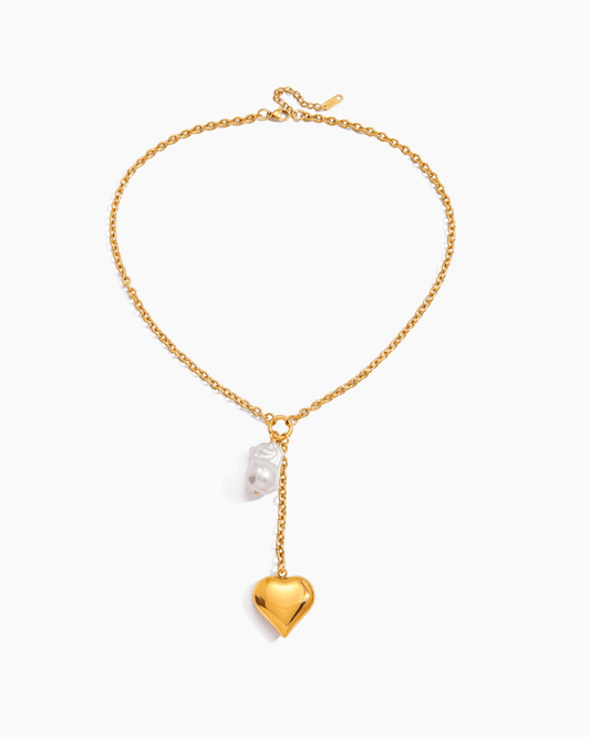 Romance Pearl Heart Necklace - mifjewelry
