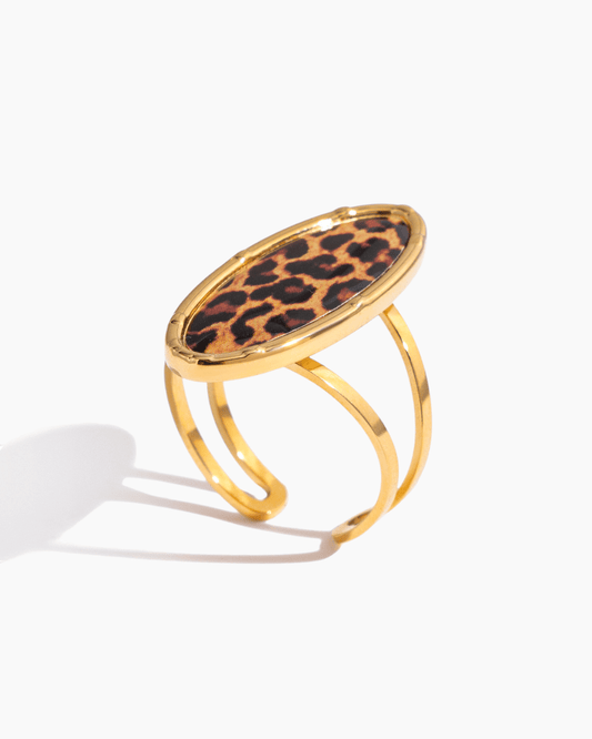 Savage Oval Leopard Ring - mifjewelry