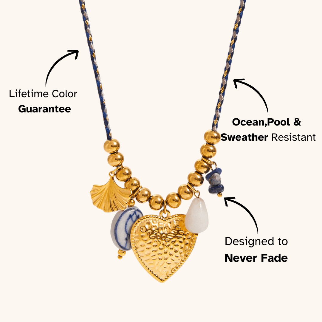 Seaside Heart Pendant Necklace - mifjewelry